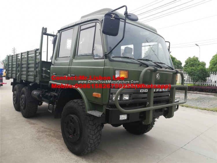 Dongfeng 6X6 off Road Military Cargo Truck with Double Rows Cabin for Sale