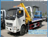 DFAC 4X2 Wrecker Truck with 3 to 4 Ton Knuckle Arm Crane for Sale with Factory Price