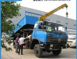 Dongfeng 4X4 All-Wheel Drive 8 Ton Dump Truck with 4 Ton Crane for Sale