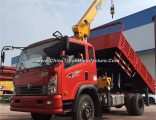Sinotruck Cdw 6 Wheels 2 Ton Dump Truck with 3.2 Ton Crane for Sale