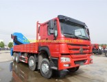China Sinotruk HOWO 8X4 Cargo Truck 371HP Mounted Crane 30ton with Good Price for Sale