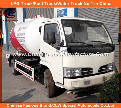 Dongfeng 10cbm LPG Bobtail Road Gas Tanker 5tons for Sale