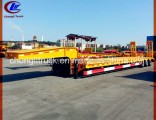Heavy Duty 60ton Gooseneck Lowbed Semi Trailer with Mechanical Ramps