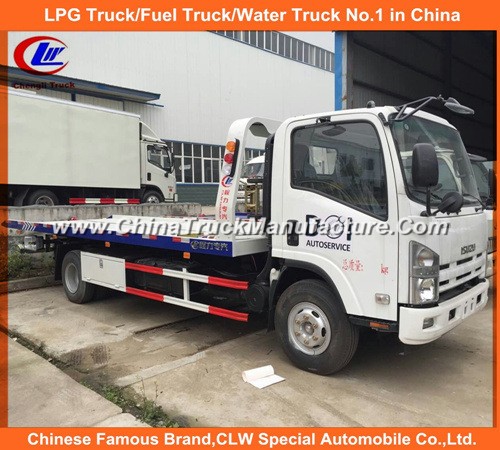Isuzu 4*2 One Carry Two Flatbed Road Wrecker Trucks 5tons