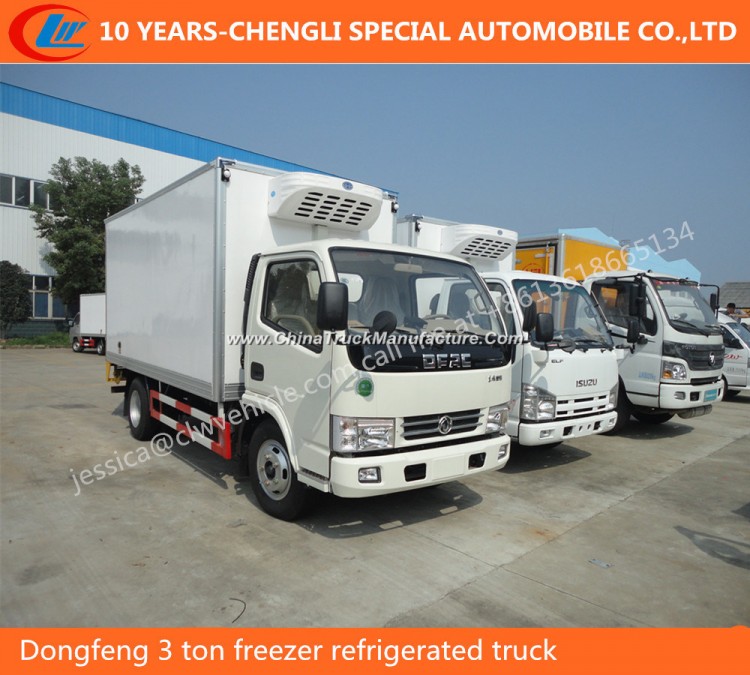 Dongfeng 3ton Freezer Refrigerated Truck for Frozen Foods