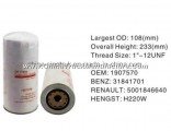 The Factory Supply High Quality Diesel Fuel Filter OEM 2992241 1907570 Oil Filter for Iveco