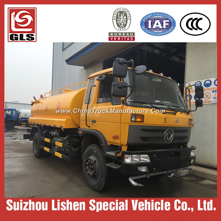 4X2 Dongfeng Carbon Steel 10000 Liters Water Tank Truck