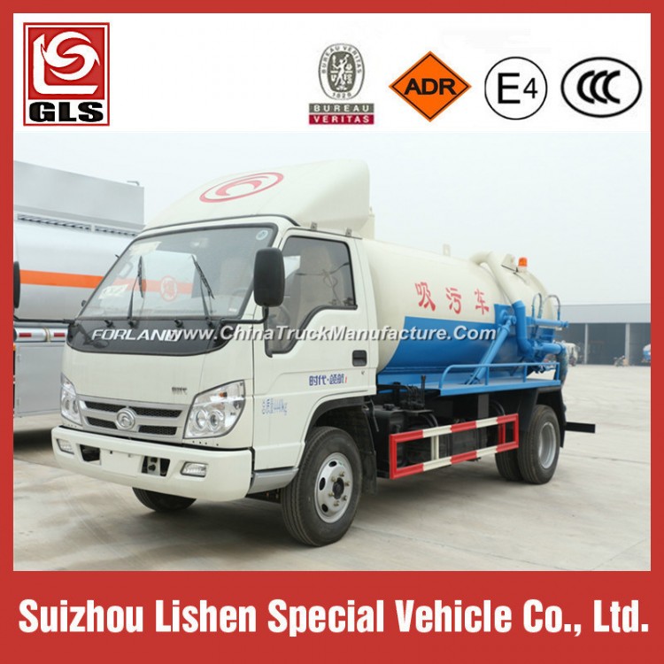 Forland 4X2 3000L-20000L Sewage Suction Vacuum Tank Truck with Rear Tipping
