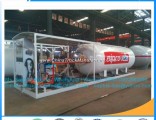 Factory Cheap Price 100gallons LPG Auto Skid Gas Stations Mobile Filling LPG Tank Station for Nigeri
