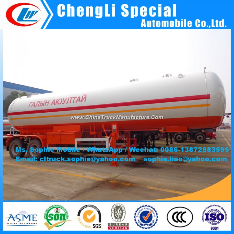 49.6m3 21mt Liquid Gas Tanker Semitrailer LPG Trailer Tank to Kyrghyzstan LPG Semitrailer LPG Transo