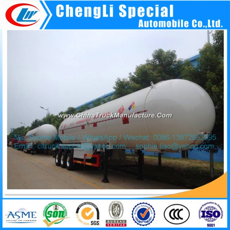 Hot Sales 6wheels 56m3 LPG Semitrailer LPG Transort Trailer Tanker Liquid Gas Semitrailer LPG Tanker