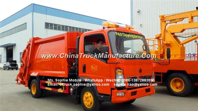 Factory Price Sinotruk HOWO 4000kg Hydraulic Garbage Compactor Truck