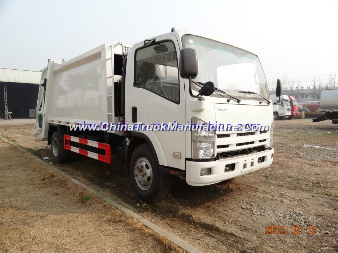Euro4 Middle Duty Isuzu Rear Self Load 8 Tons Compactor Garbage Truck