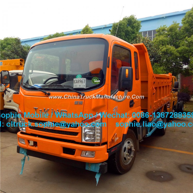 China 2mt 3mt T-King Mini Sand Tipper Dump Transportation Truck