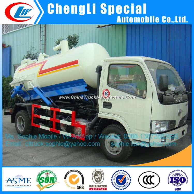 3000liters Sewage Cleaning Tank Truck for Urban Septic Tank Trucks for Sale Sewage Suction Vehicle F