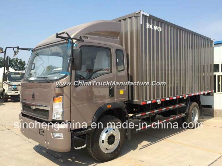 HOWO 4*2 Van Box Cargo Truck Lorry Truck 160HP