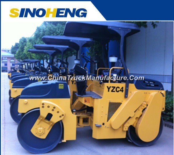 Hot Selling Double Drum Vibratory Road Machine Roller 4 Ton