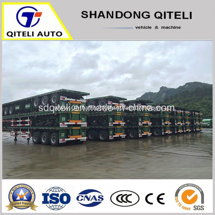 3 Axle 40 Feet Container Transport Semi Trailer 40FT Container Flatbed Truck Trailer