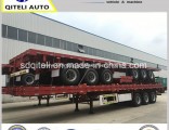 40ton 3 Axles 40FT Container Transport Flatbed Semi Trailer