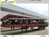 40t 3 Axle Flat Bed Container Car Transport Semi-Trailer Truck Flatbed Aluminum Trailers