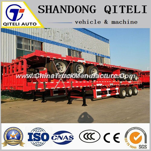 40FT Container Shipping 3 Axles Flatbed Semi Trailer