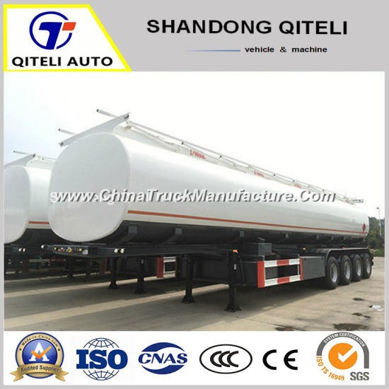 Tri-Axle 45000L 50000L Carbon Steel Fuel Tank Semi Trailer