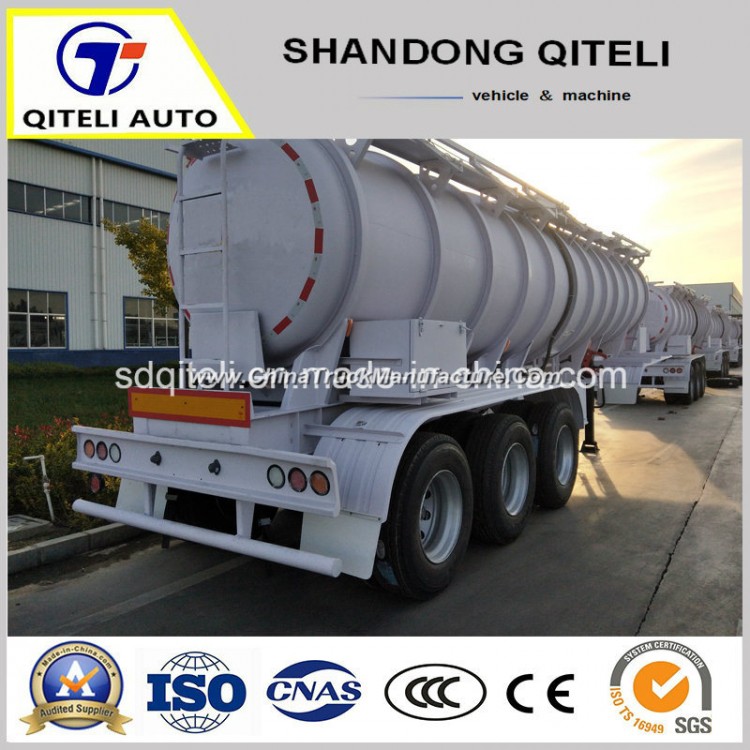 3 Axle 45m3 Chemical Liquid Tank Semi Trailer for Concentrated Sulfuric Acid