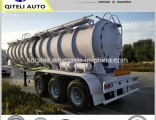 Tri Axles 19cbm Concentrated Sulfuric Chemical Acid Tanker Truck Semi Trailer for Zambia