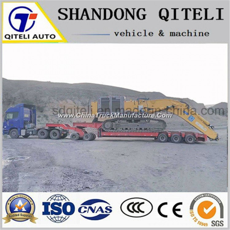 3 Axles Transport Heavy Machines Low Bed Trailer