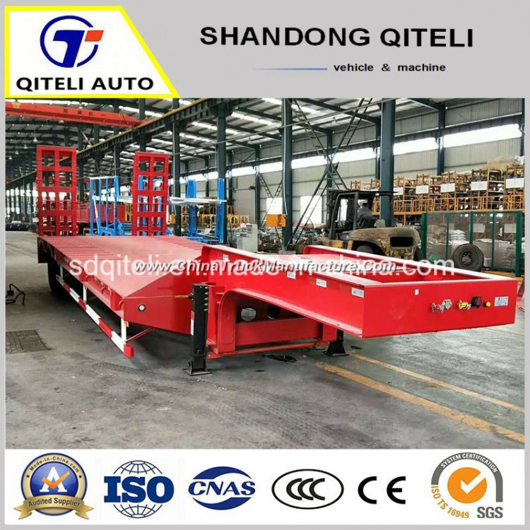 3axle Extendable Low Loader Low Bed Semi Truck Trailer