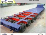 3 Axle 60 Ton Hydraulic Front Loading Low Boy Detachable Goose Neck Low Loaders Semi Truck Trailer