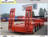 3 Axle 60 Ton Lowbed Semi Trailer Dolly Trailer Hydraulic Ramp Low Bed Trailer for Sale