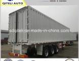 Carbon Steel 3 Axles Van/Box Truck Semi Trailer for Cargo Transport