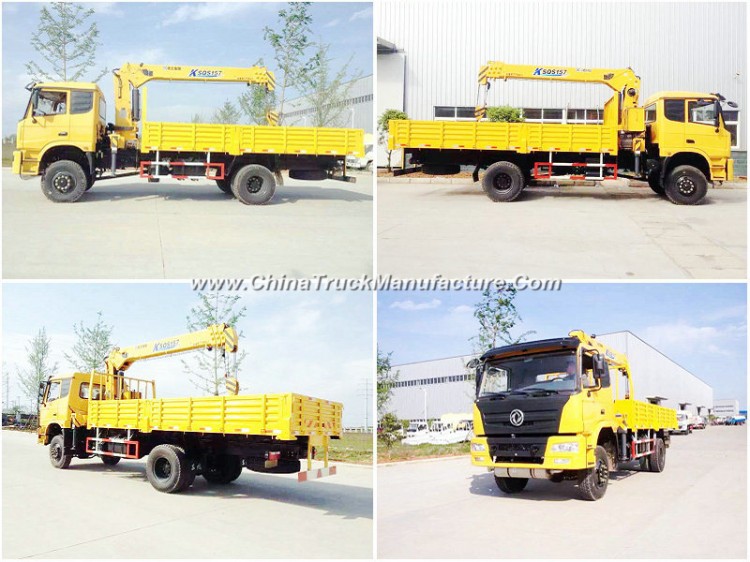Euro 3 Dongfeng All Wheel Drive 4X4 Truck Mounted Crane 4X4 off-Road with 190HP Cummins Engine