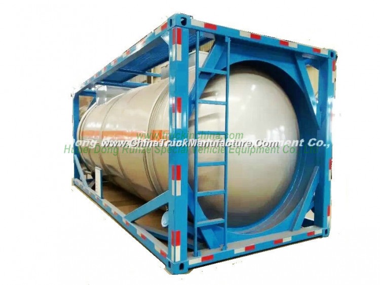 Tcs 20feet Beam Type Tank Container T14 (Liquid cargo container) for Chemical Hydrogen Silicon 21.6c