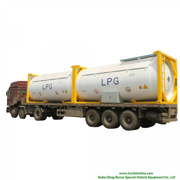 LPG ISO T50 Tank Container 20FT, 30FT, 40 FT Portable or Road Trannsport Un1075 (DEM, Isobutane, coo