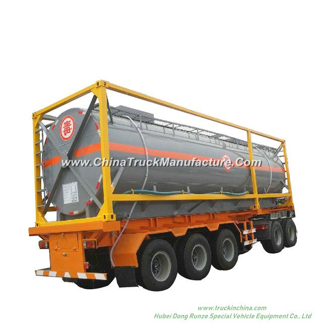 Hydrofluoric Acid Tank Container Un179 Hf for Road Transport (Tanker) in 30FT, 40FT Frame Steel Line