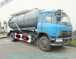 Diesel Vacuum Tanker Truck for Chemcial Factory Sucking Chemical Acid Waste, Tank Inside Lined PE 10