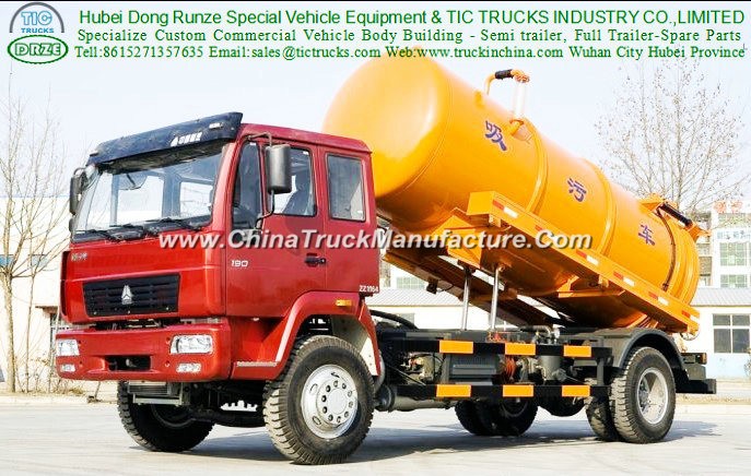 HOWO 10-12 Cbm Vacuum Suction Sewage Tanker Truck