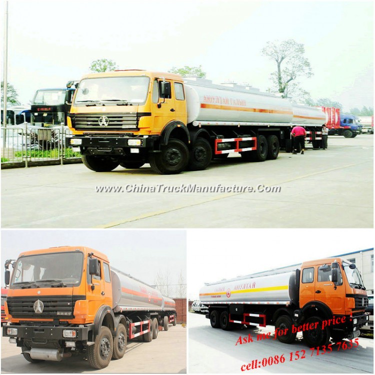 North Benz 8X4 30000 +15000 Liters Fuel Tank Truck with Full Tank Trailer