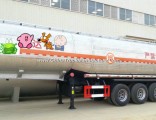 Stainless Steel 304 Food Oil Tanker Semi-Trailer 3 Axles Tank Capacity 45000L to 52000L Shell Polish