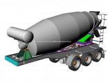 Transit Mixer Tank 10m3-12m3 Concrete Mixer Trailer (2 axles / 3 axles Concrete Mixer Drum Semi-Trai