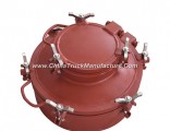 Double Flanged Carbon Steel Manhole Cover for Sulfuric Acid Tank, Bulk Tank, Chemical Oil Liquid Tan