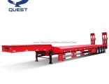 Heavy Load 4 Axles 80 Tons 100 Tons Low Bed Semi Truck Trailer