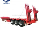 Excavator Transport 3 Axles 60 Tons Low Bed Semi Trailer, Low Loader Truck Trailer