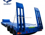 Quest 3 Axles 60tons Lowbed Low Loader Semi Truck Trailer