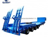 Quest 4axle 80ton Low Flatbed Truck Trailer Low Bed Trailer