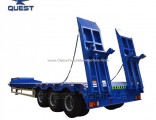 Heavy Load 3 Axles 50 Tons Low Bed Truck Semi Trailer