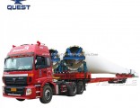 Windmill Blade 3 Axles 50 Ton 60 Tons Extendable Low Bed Flatbed Semi Trailer