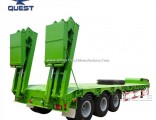 3 Axles 40t 50tons Low Flatbed Lowbed Semi Trailer